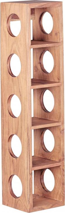 Actual product image FineBuy Wine rack solid wood acacia acacia (15 x 70 x 15 cm, 5 Fl.)