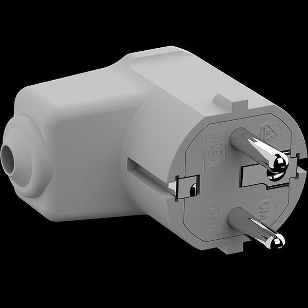 Actual product image Bachmann Mountable right-angle plug grey power plug adapter (CEE 7/4)