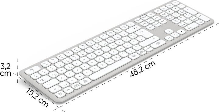 Immagine prodotto Hama Tastiera multi-dispositivo WK-550 wireless e Bluetooth WS QWERTZ (DE, Senza fili)