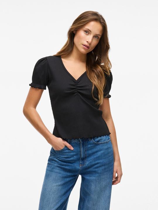 Actual product image Vila V-Ausschnitt Oberteil mit kurzen Ärmeln (L)
