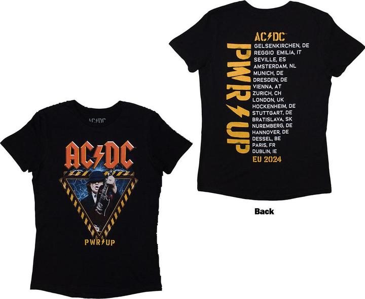 AC/DC Angus Triangle PRW-UP EU Tour 24 Back Print (Girlie)