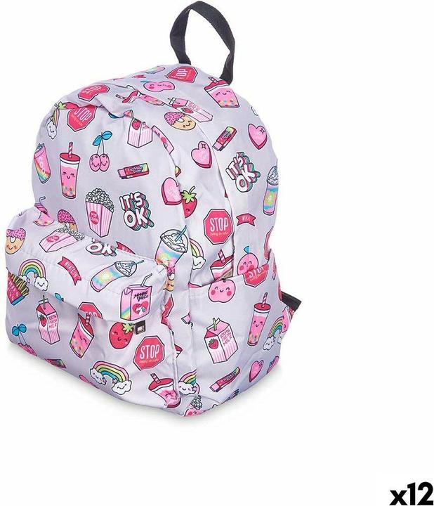 Pincello School Bag 585 Multicolour 28 x 12 x 22 cm Rainbow (12 Units)
