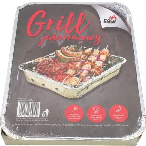 Immagine prodotto Pol-Drew Barbecue Barbecue usa e getta di circa 30x24x5cm con carbonella
