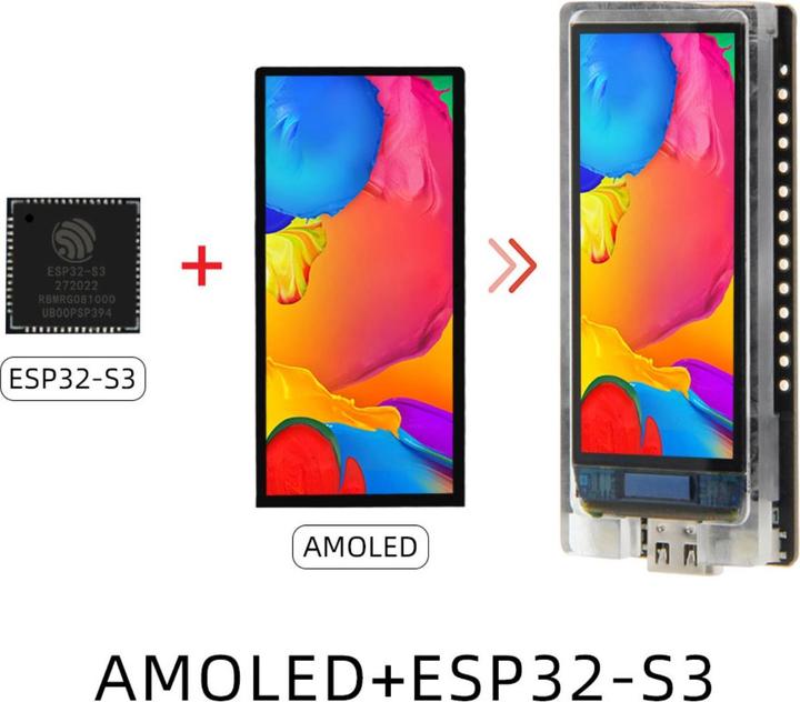 Produktbild Lilygo AMOLED T-Display-S3 ESP32-S3 mit 1.9 Inch Display