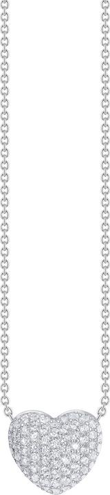 Produktbild Thomas Sabo Kette und Anhänger in Herzform mit weissen Steinen (925er Silber, 40 - 45 cm)