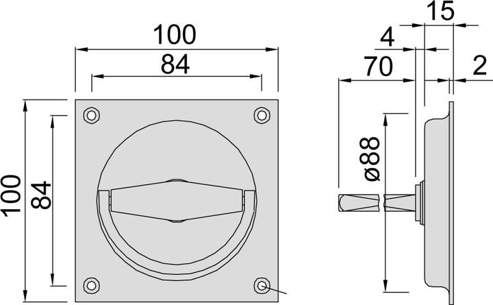 Image du produit Kws poign+AMMAqQ-es encastr+AMMAqQ-es 5025