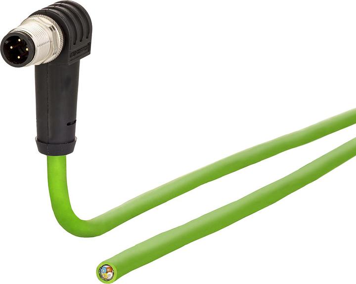 Actual product image Metz Connect Connection cable M12 plug 4-pin D-coded (F/FTP, CAT5e, 5 m)