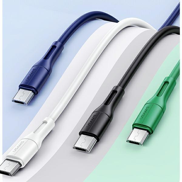 Actual product image Usams Cable U68 microUSB 2A Fast Charge 1m bialywhite SJ502USB02 USSJ502 (1 m, USB 2.0)
