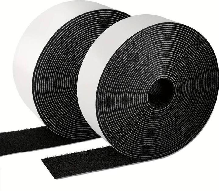 Actual product image König Design Hook and loop tape set Hook tape + loop tape self-adhesive extra strong hook and loop fastener (30 mm)
