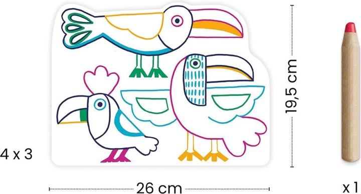 Actual product image Djeco Colouring pictures hidden colours wilderness family