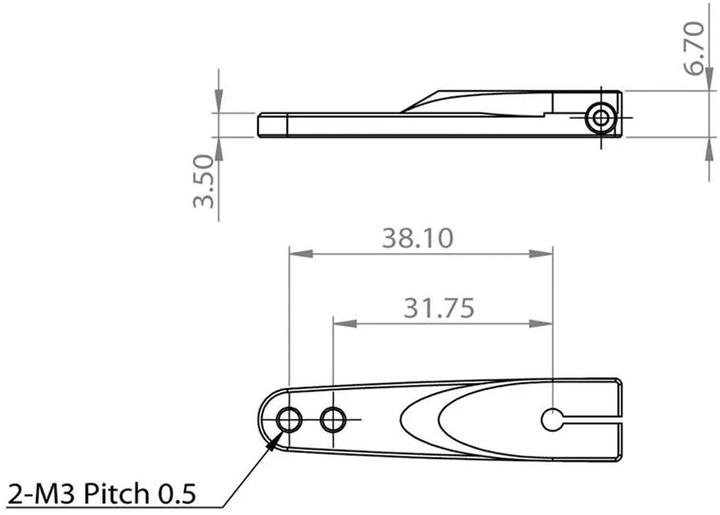 Produktbild Mks Servohorn einseitig Metall M3 - L 1.25/1.5 in - HBL8X0, HBL380
