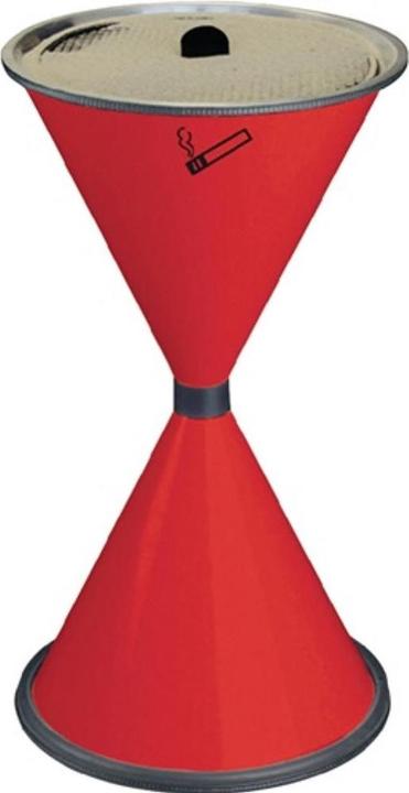 Produktbild TKG Standascher D405xH770mm rot Stahlblech