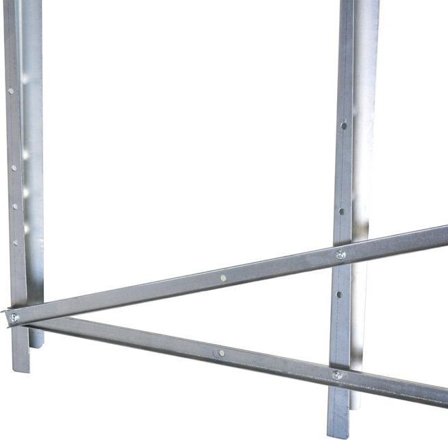 Immagine prodotto Swisshandel24 Cavalletto pieghevole per motosega Telaio per legna da ardere Metallo argento 83 x 83 x 79 cm (83 cm, 83 cm)