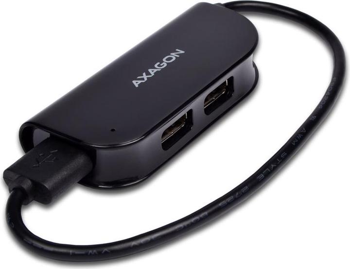 Immagine prodotto Axagon HUE-X4B - USB 2.0 - USB 2.0 - 480 Mbit/s - Nero - 0.2 m - USB (USB-A, 4 Porti)