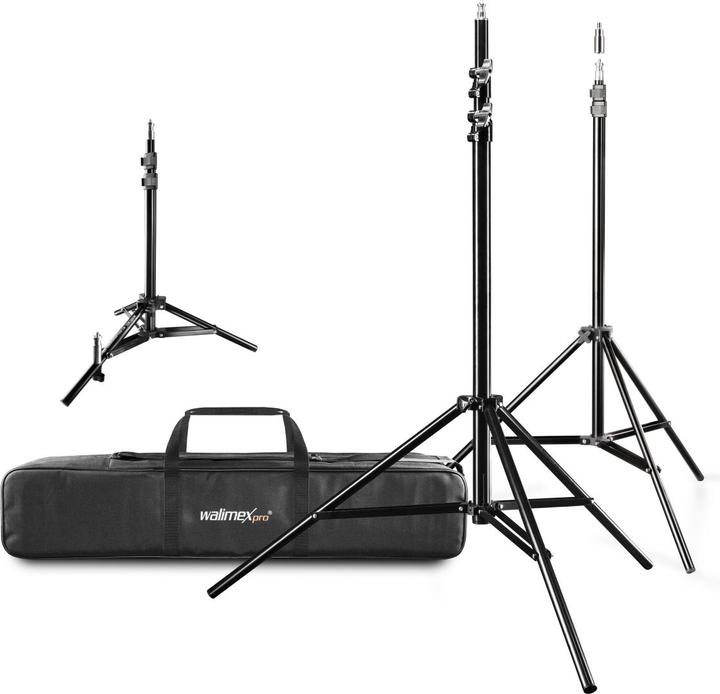 Actual product image Walimex Lamp tripod set with bag, 4pcs. (208 cm, 6 kg)