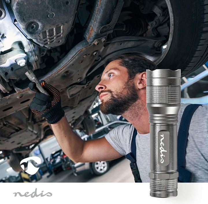 Immagine prodotto Nedis Torcia LED, Premium, 330lm - argento (3.40 cm, 330 lm)