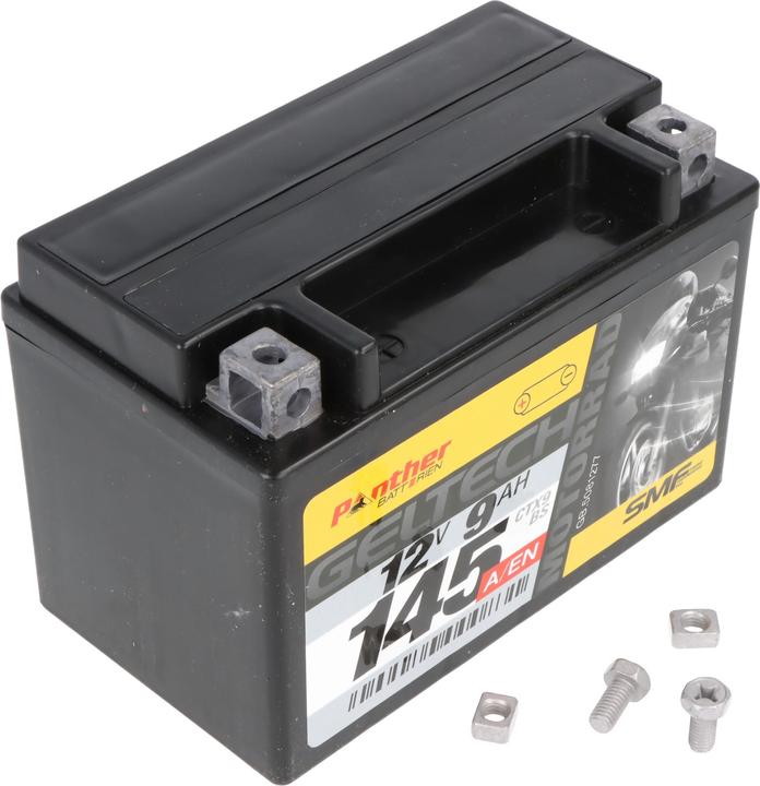 Panther Motorrad Gel 50812 12V 8Ah 80A (EN) ETN 508 0 12 008, DIN 50812, Japan CTX9-BS Bleiakku AGM (12 V, 8 Ah)