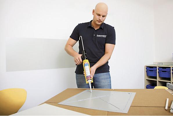 Actual product image Magnetoplan magnetowall on wallpaper, incl. accessories (Magnet board)