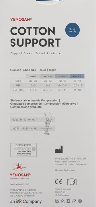 Produktbild Venosan COTTON SUPPORT Socks A-D M beige (M)