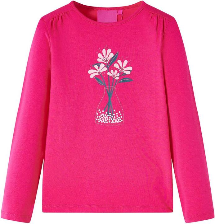 Produktbild VidaXL Kinder-Langarmshirt Knallrosa 104,Material: 95 % Baumwolle (104)