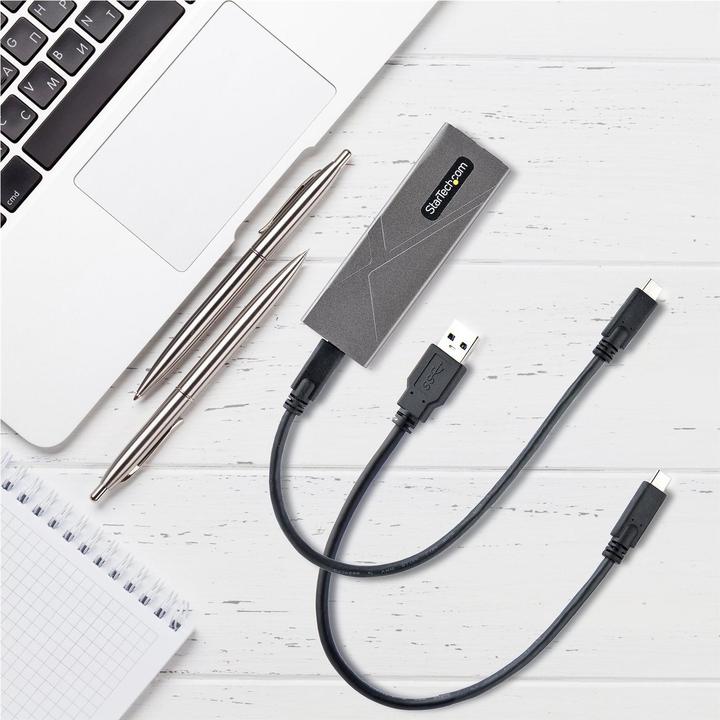 Produktbild StarTech com M2-USB-C-NVME-SATA, Enceinte ssd, M.2, M.2, 10 Gbit/s, Connectivité USB, Gris (M.2)
