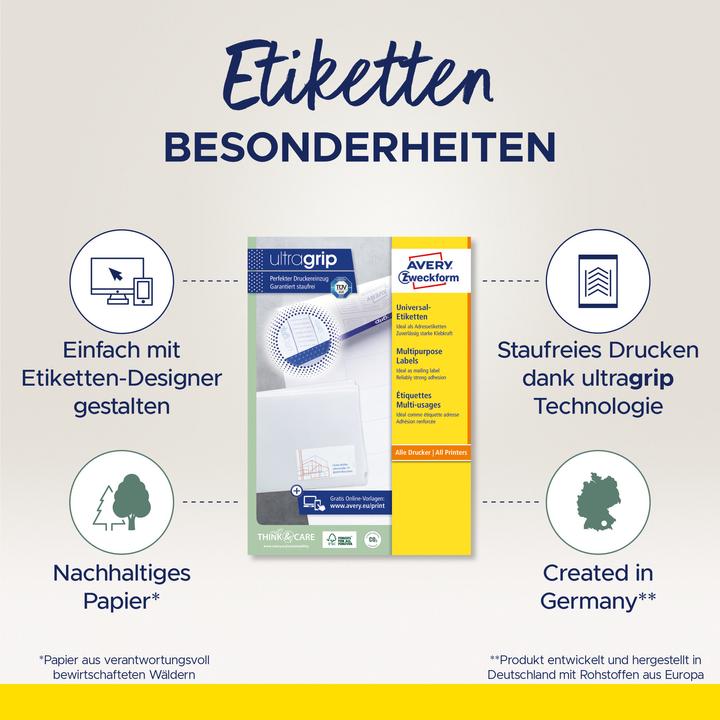 Produktbild Avery Etiketten, Home Office, Kleinpackung