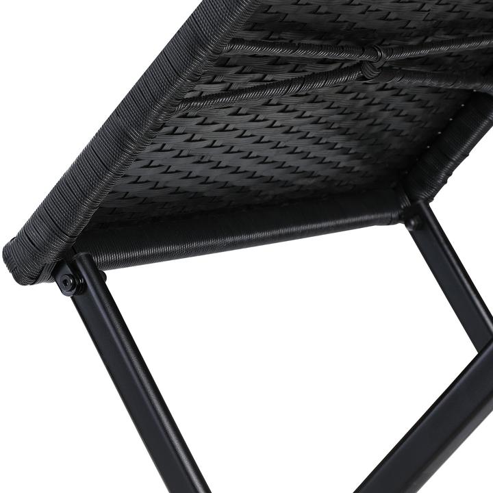Actual product image Casaria Poly Rattan Foldable Stool