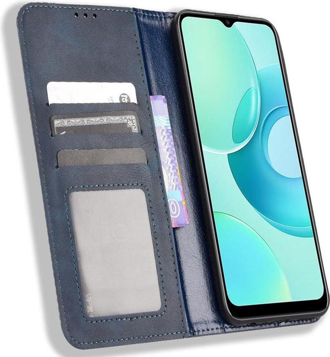 Actual product image Cover-Discount Wiko T10 - Stand Flip Case Cover blue (Wiko T10)