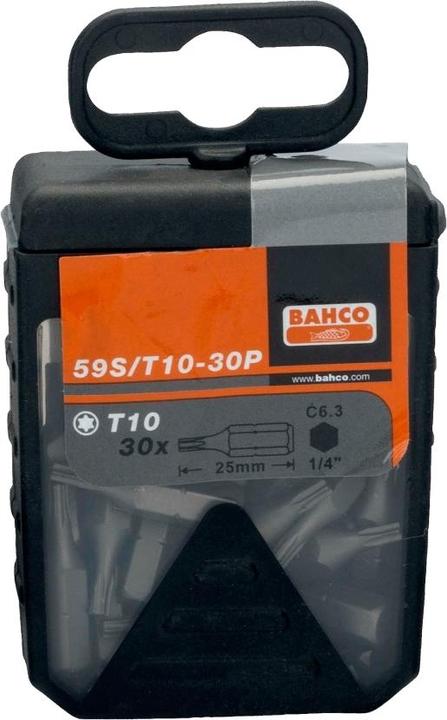 Immagine prodotto Bahco Bit standard da 1/4" per viti TORX T30 da 25 mm - 30 pezzi per scatola di plastica (T30)