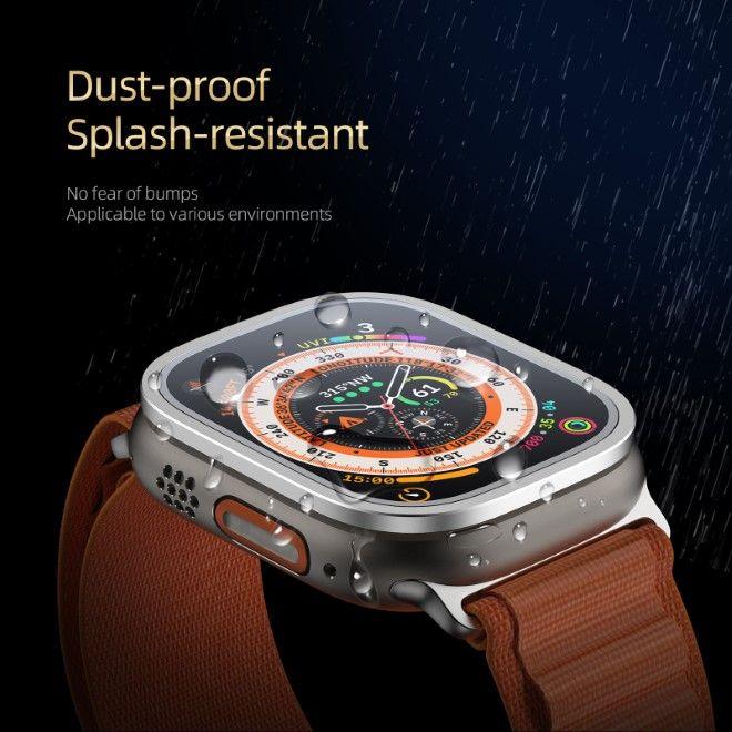 Produktbild Dux Ducis Flas gehärtetes Glas mit Aluminiumrahmen für Apple Watch Ultra 49 mm – Silber