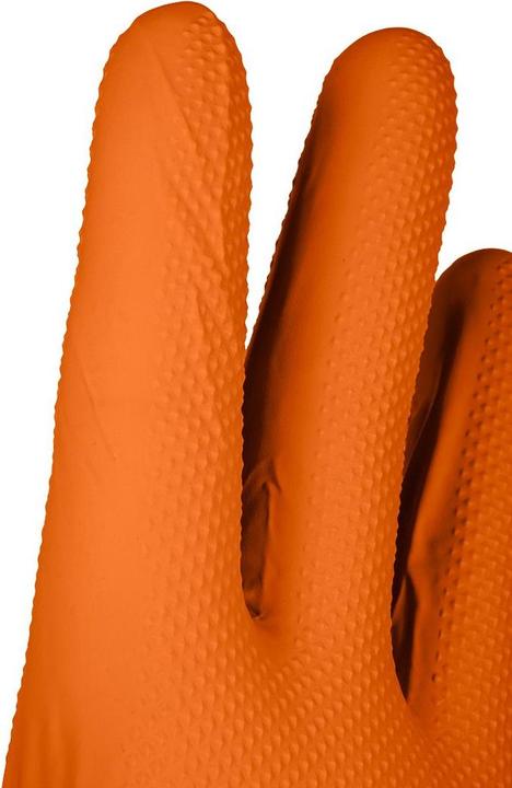 Actual product image Neo Nitrile gloves, orange, 50 pieces, size L (L)