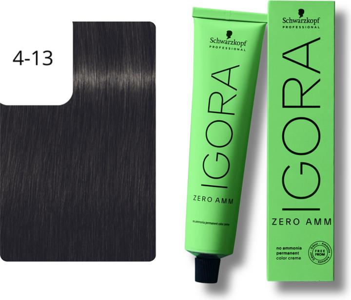 Image du produit Schwarzkopf Igora Zero AMM - 4-13 Brun moyen Cendré mat (4-13 Brun moyen Cendré mat)