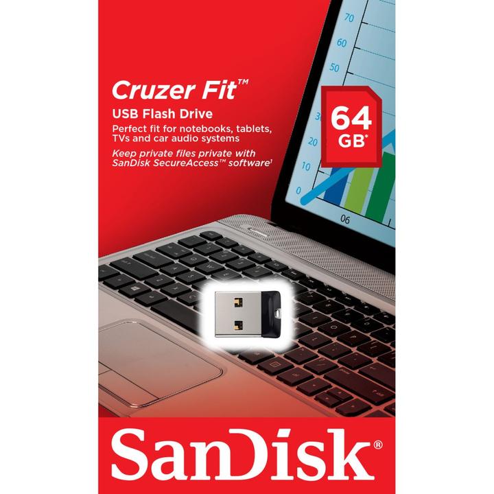 Produktbild SanDisk Cruzer Fit (64 GB, USB-A)