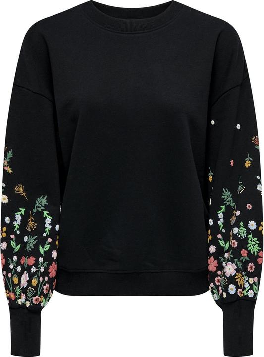 Image du produit Only Coupe normale Col rond Manches côtelées Épaule basse Sweat-shirt (S)