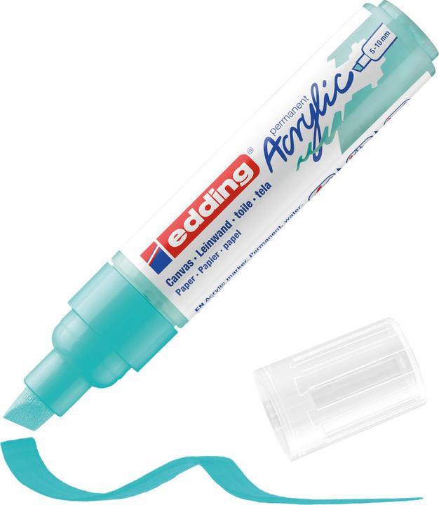 Image du produit Edding Acrylmarker (Trafic jaune, Bleu gentiane, Jaune soleil, Turquoise, Bleu magenta, 10 mm, 5 x)