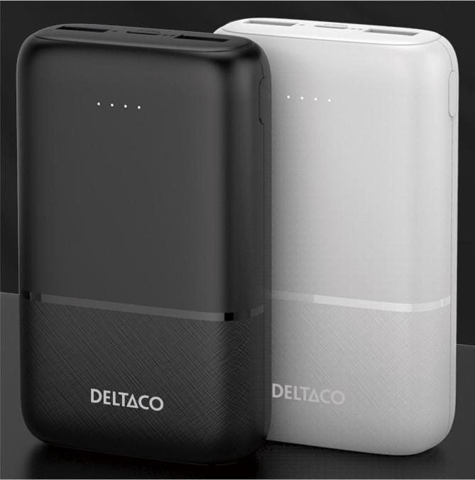 Image du produit Deltaco Banque d'alimentation 10,000 mAh, 2x USB-A, 1x USB-C (10000 mAh)