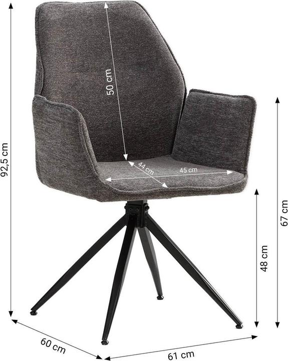 Produktbild Homestyle4u Esszimmerstuhl Drehbar