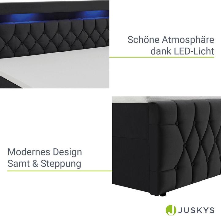 Immagine prodotto Juskys Letto a molle Leona (200 x 180 cm)