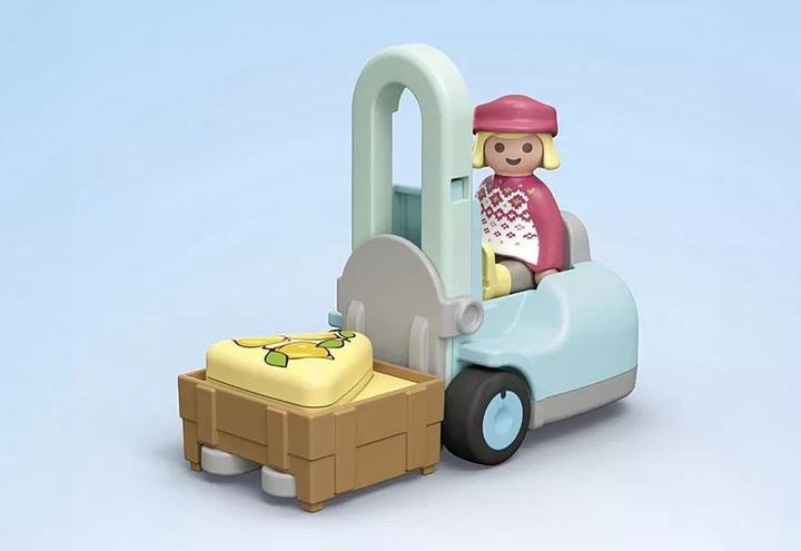 Immagine prodotto Playmobil 71691 Playm. 1.2.3: Bancarella e carrello elevatore per mercato biologico (71691)