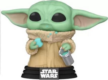 Actual product image Funko Pop! Star Wars: Grogu With Cookies - (Flocked) (Special Editon) #465 Vinyl Figure