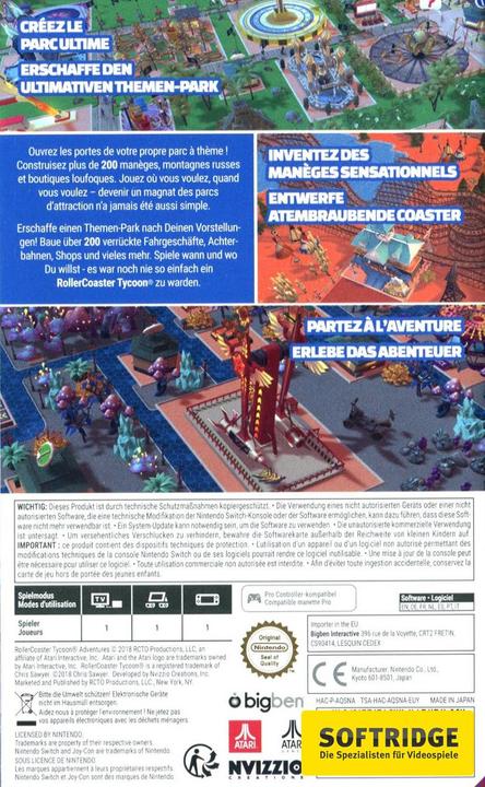 Immagine prodotto Atari Rollercoaster Tycoon Adventures (Switch, Multilingue)