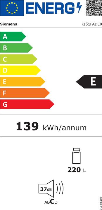 Energy Label Siemens KI51FADE0 (220 l)