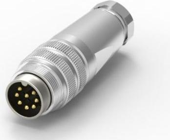 Image du produit Rs Pro Connecteur DIN M16 Droit 8 broches, 250 V / 5A IP67, Connexion soudée Montage sur câble
