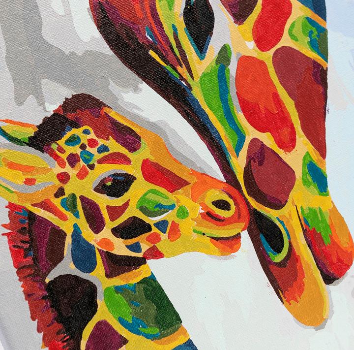 Immagine prodotto Craft Buddy Set di quadri Painting by Numbers 30x40cm Giraffe colorate