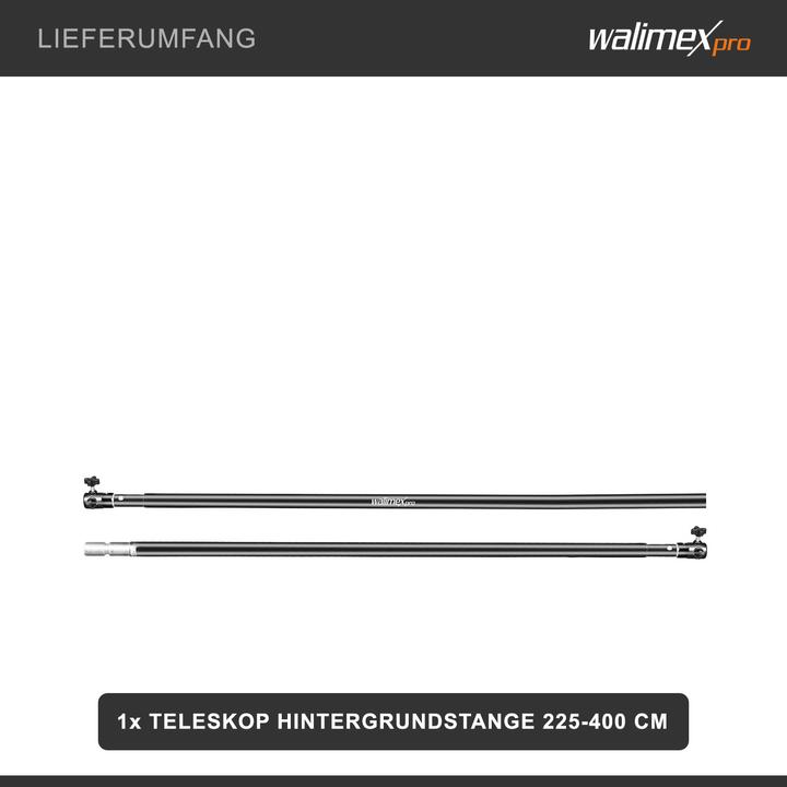 Image du produit Walimex Barre de fond télescopique (224 cm, 6 cm)