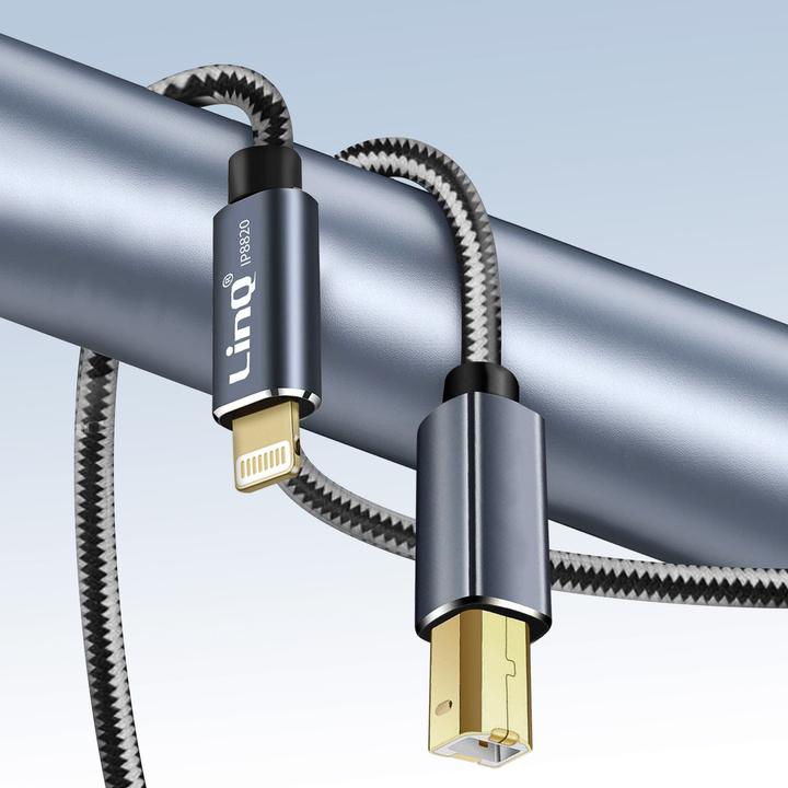 Produktbild LinQ Lightning auf USB-B Kabel (1.50 m, USB 3.2 Gen 1)