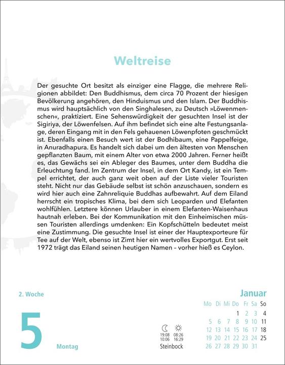 Actual product image Stefan Heine Gehirnjogging Tagesabreisskalender2026 (German)