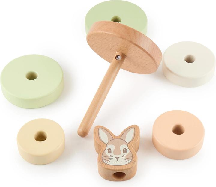 Produktbild Bieco Stapelspielzeug Stapelturm Hase Fine 10 cm x 10 cm x 18.5 cm