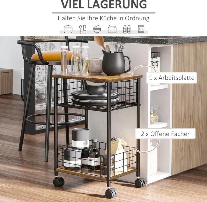 Actual product image Homcom Kitchen trolley