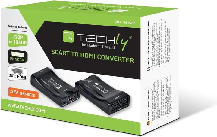 Image du produit Techly Convertisseur compact SCART vers HDMI (0.06 m)